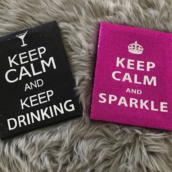 BUNDLE DEAL ✌️ KEEP CALM AND CARRY ON Sparkle Wall Decor - Picture 1 of 6